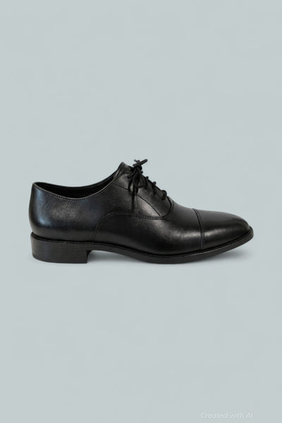 Men’s Hawthorne Lace Up Cap Toe Oxford Dress Shoes - Black - 9 - Oxford
