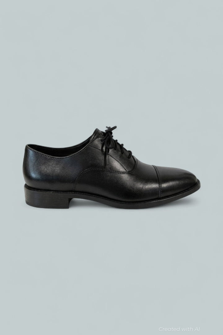 Men’s Hawthorne Lace Up Cap Toe Oxford Dress Shoes - Black - 9 - Oxford
