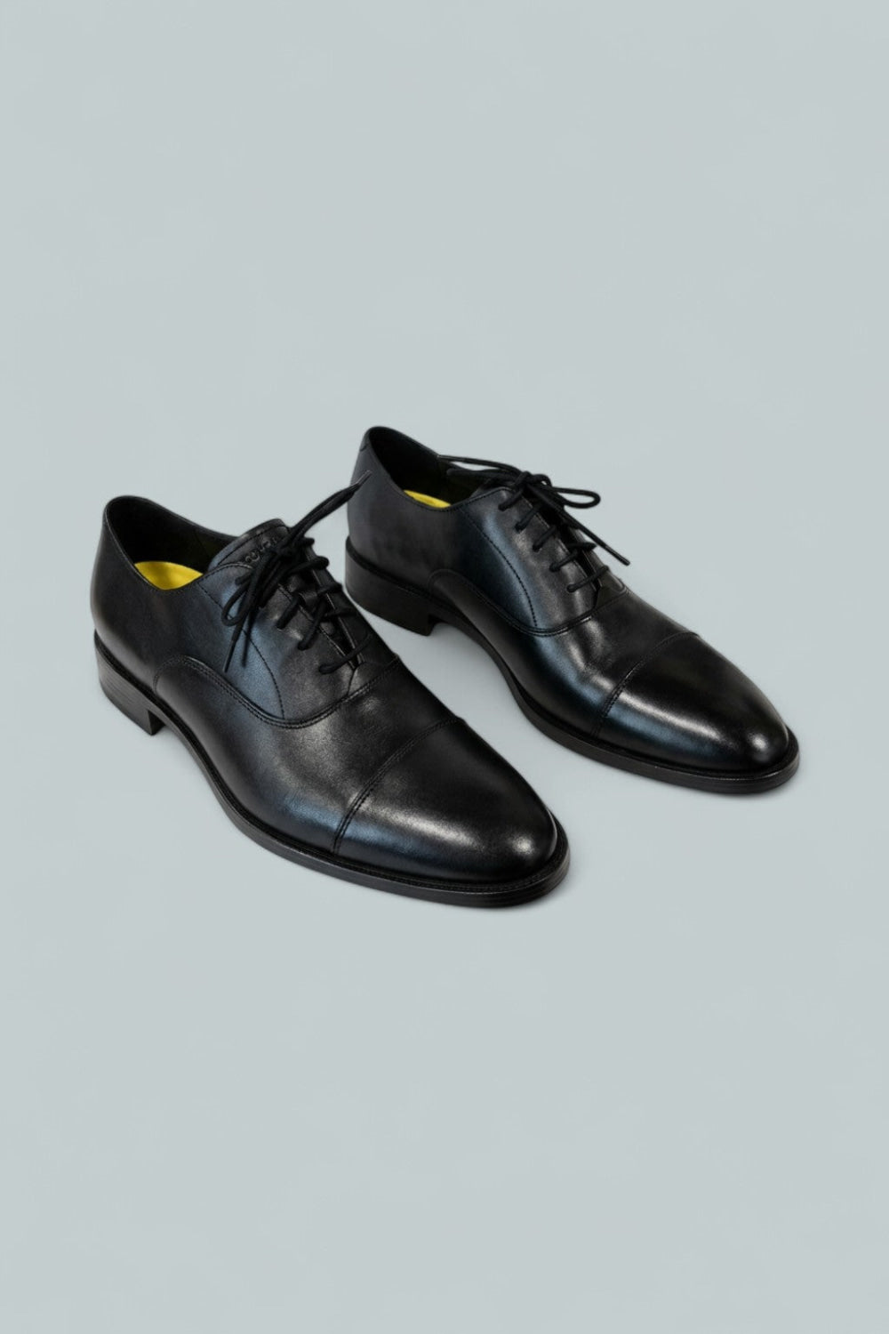 Men’s Hawthorne Lace Up Cap Toe Oxford Dress Shoes - Black - 9 - Oxford