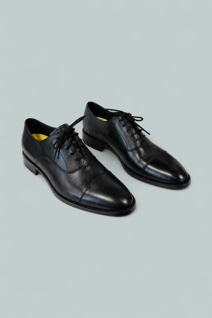 Men’s Hawthorne Lace Up Cap Toe Oxford Dress Shoes - Black - 9 - Oxford
