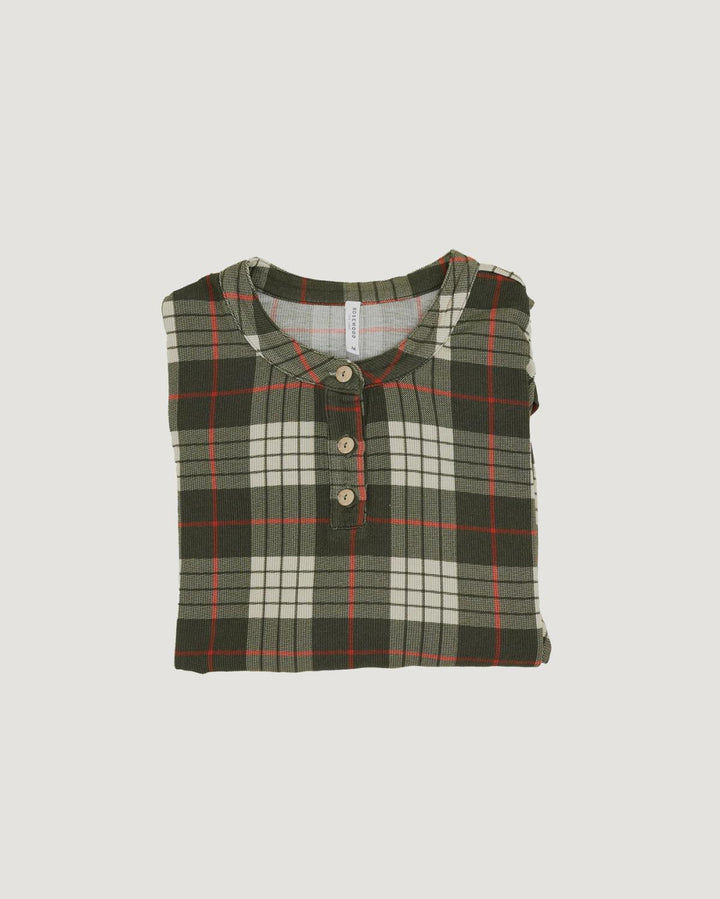 Men’s Henley Top - Winter Plaid - Pajamas