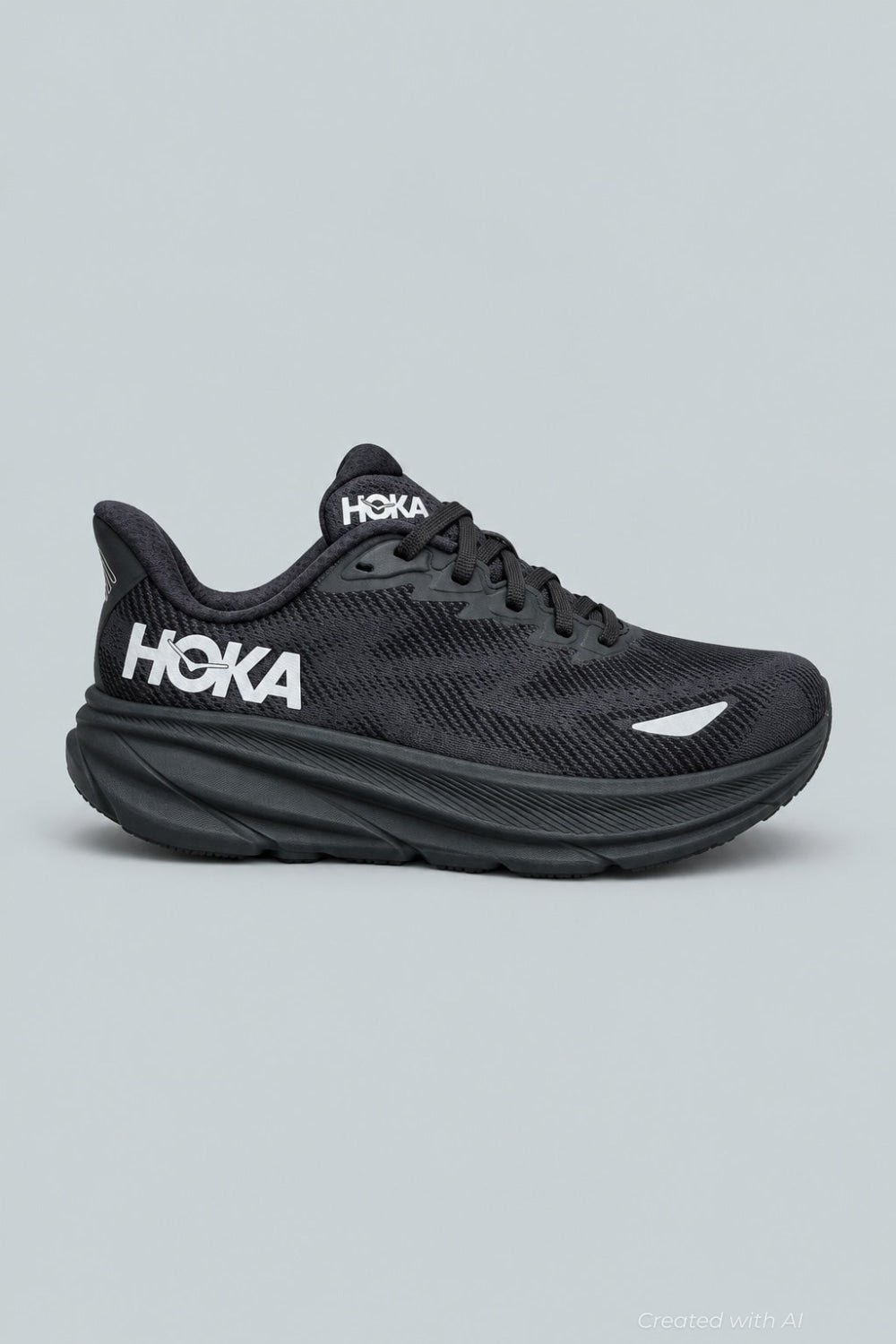 Men’s HOKA Clifton 9 Gtx Running Shoes - Black/Black/Black - 8 - Sneaker