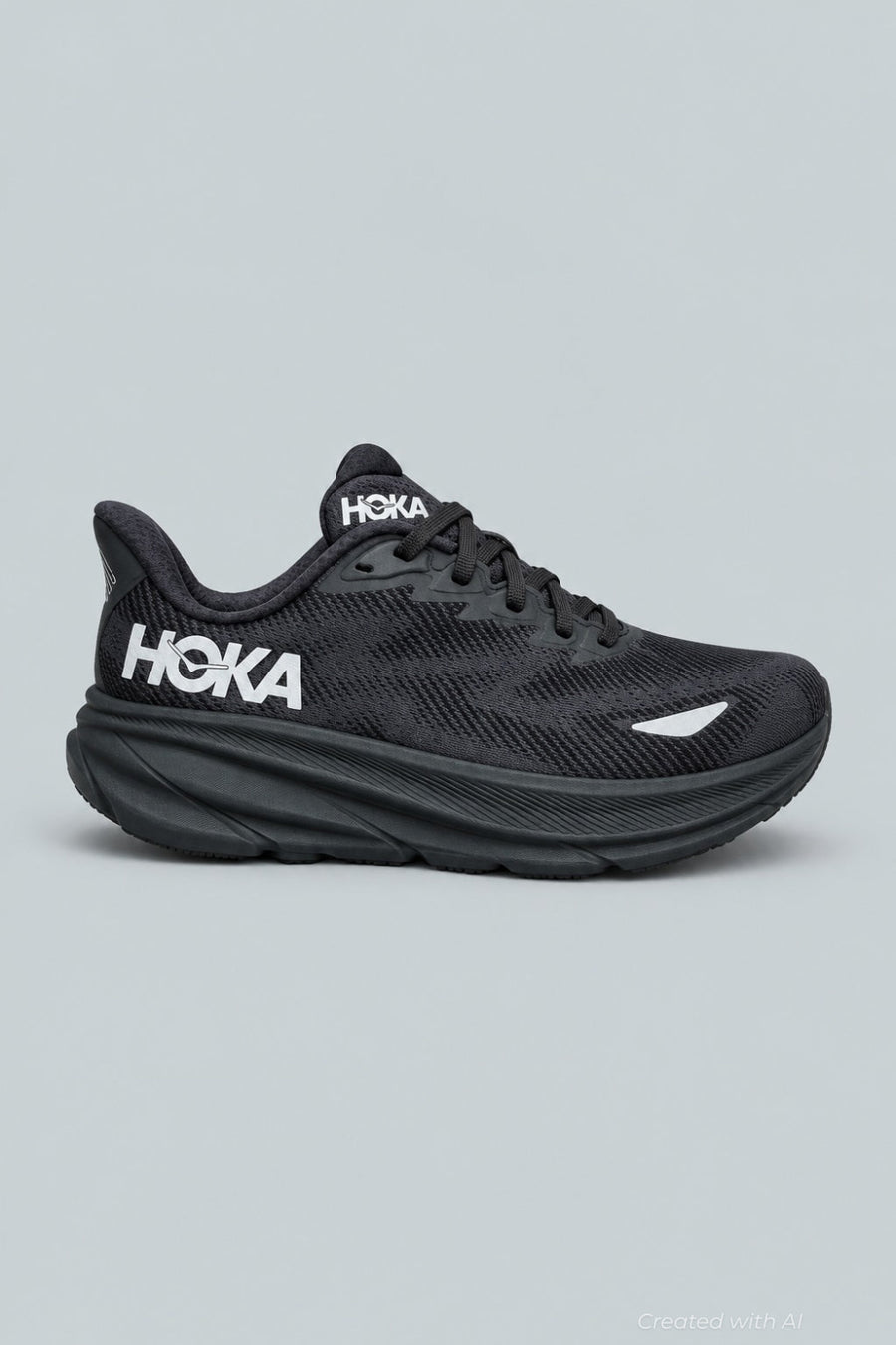 Men’s HOKA Clifton 9 Gtx Running Shoes - Black/Black/Black - 8 - Sneaker