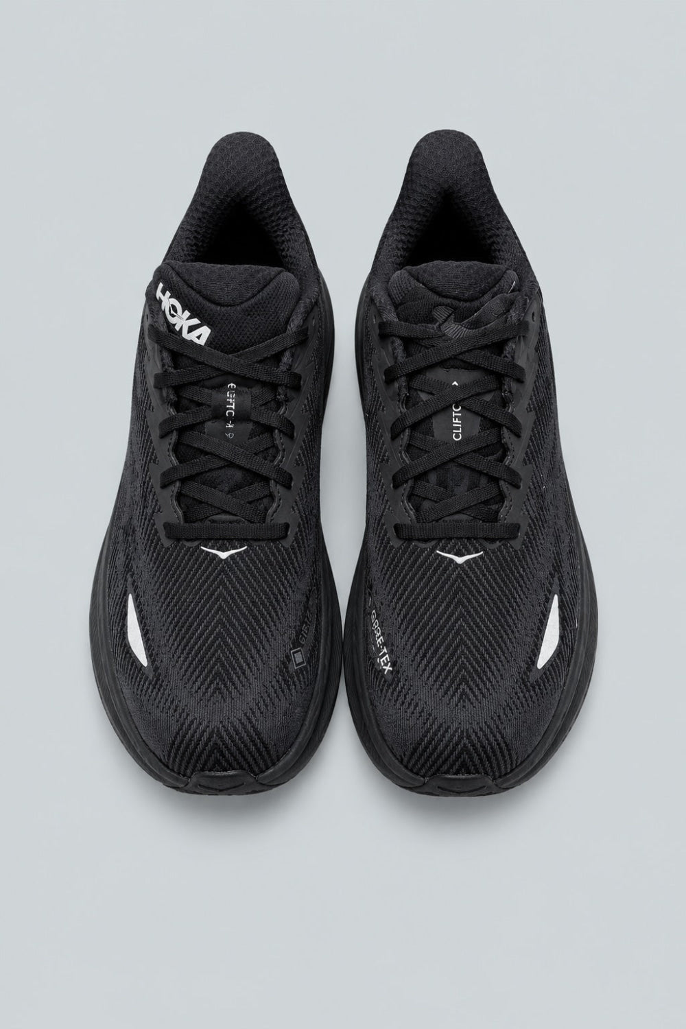 Men’s HOKA Clifton 9 Gtx Running Shoes - Black/Black/Black - 8 - Sneaker