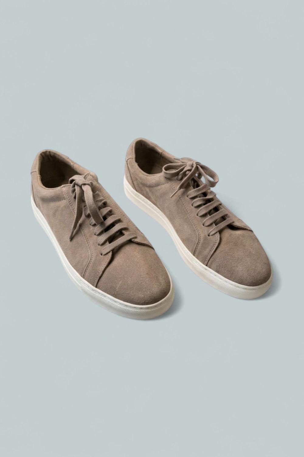 Men’s Lace Up Sneakers Exclusive - Taupe Suede - Sneaker