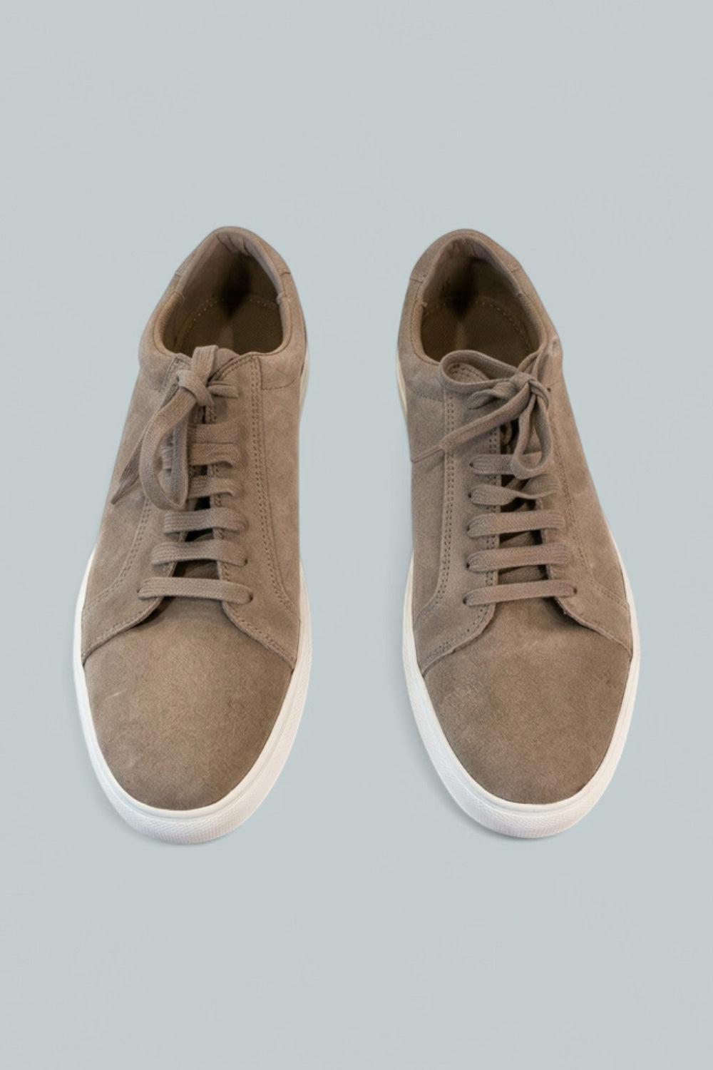 Men’s Lace Up Sneakers Exclusive - Taupe Suede - Sneaker