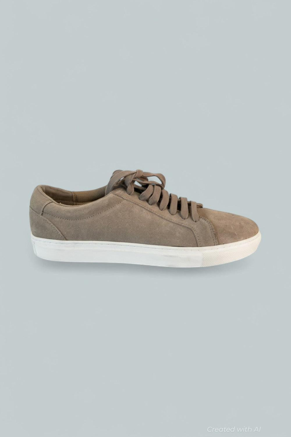 Men’s Lace Up Sneakers Exclusive - Taupe Suede - Sneaker
