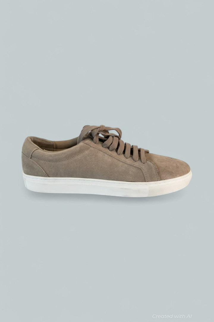 Men’s Lace Up Sneakers Exclusive - Taupe Suede - Sneaker