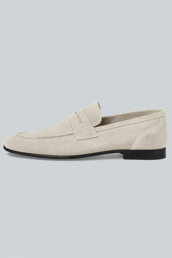 Men’s Lastra Suede Penny Loafers - Sand Suede - 9.5 - Loafers