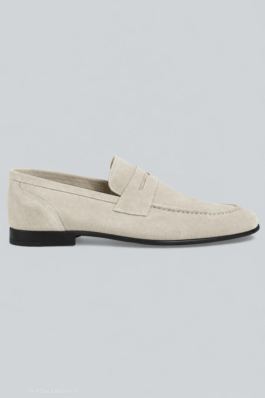 Men’s Lastra Suede Penny Loafers - Sand Suede - 9.5 - Loafers