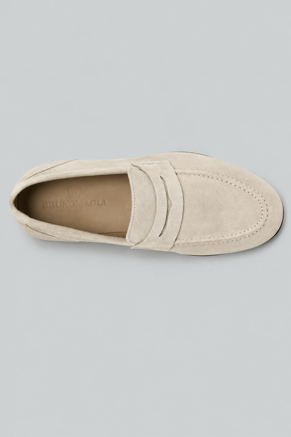 Men’s Lastra Suede Penny Loafers - Sand Suede - 9.5 - Loafers