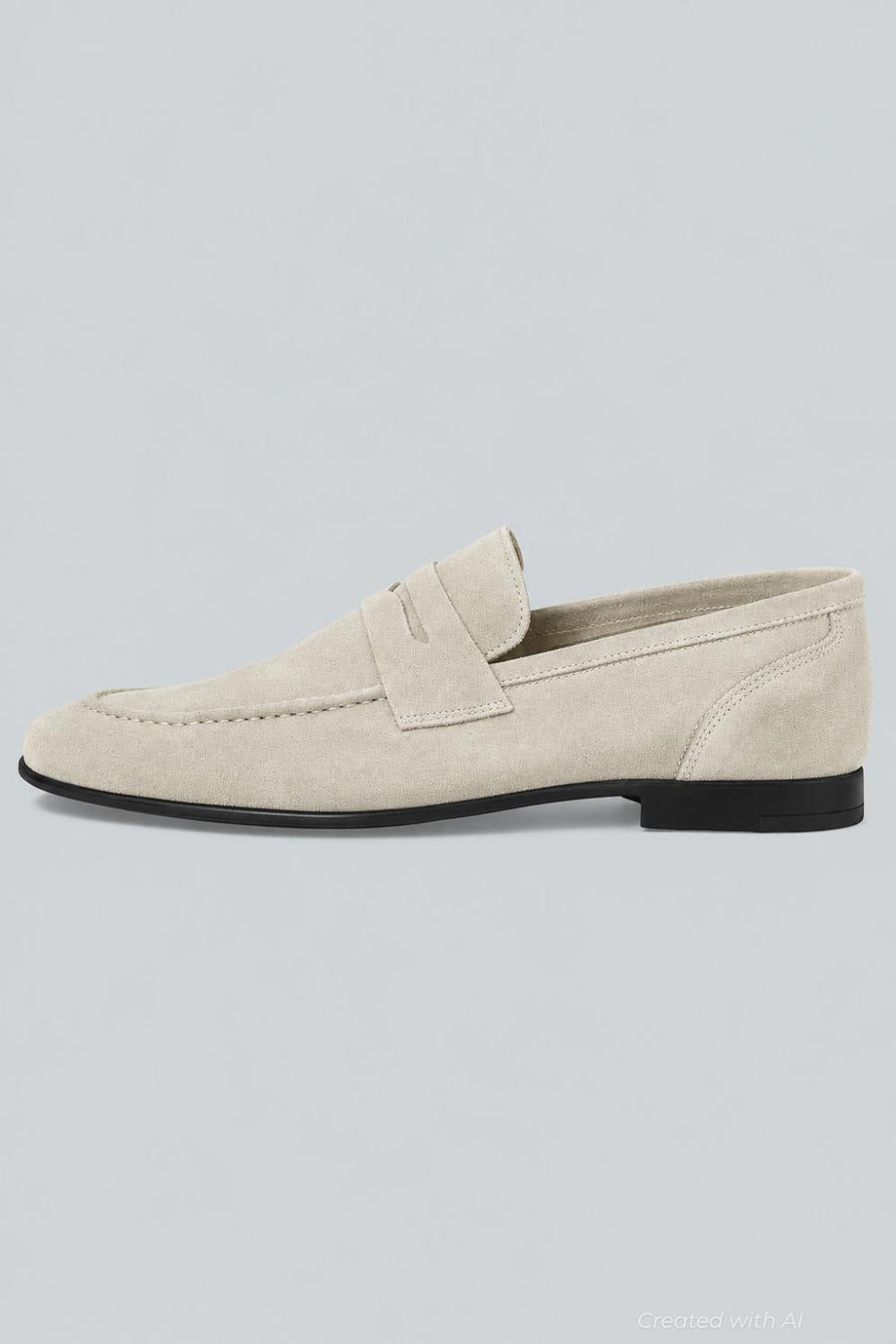Men’s Lastra Suede Penny Loafers - Sand Suede - 9.5 - Loafers