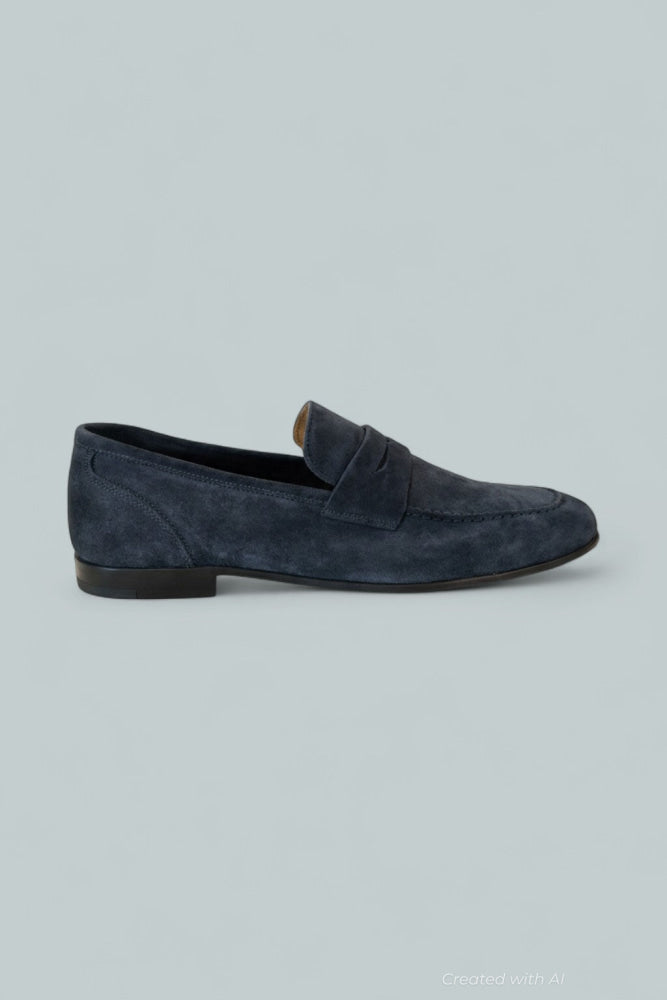 Men’s Lastra Unlined Suede Loafers - Navy Suede - 10.5 - Loafers