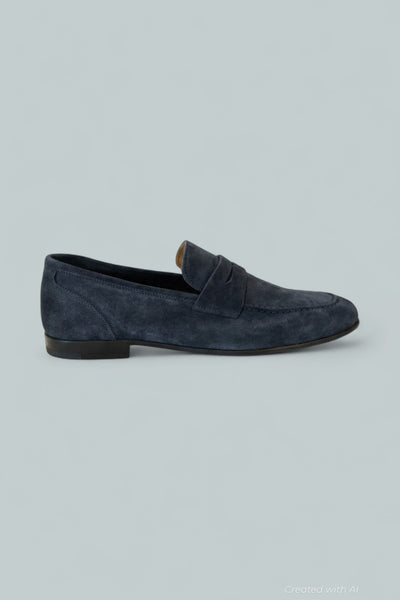 Men’s Lastra Unlined Suede Loafers - Navy Suede - 10.5 - Loafers