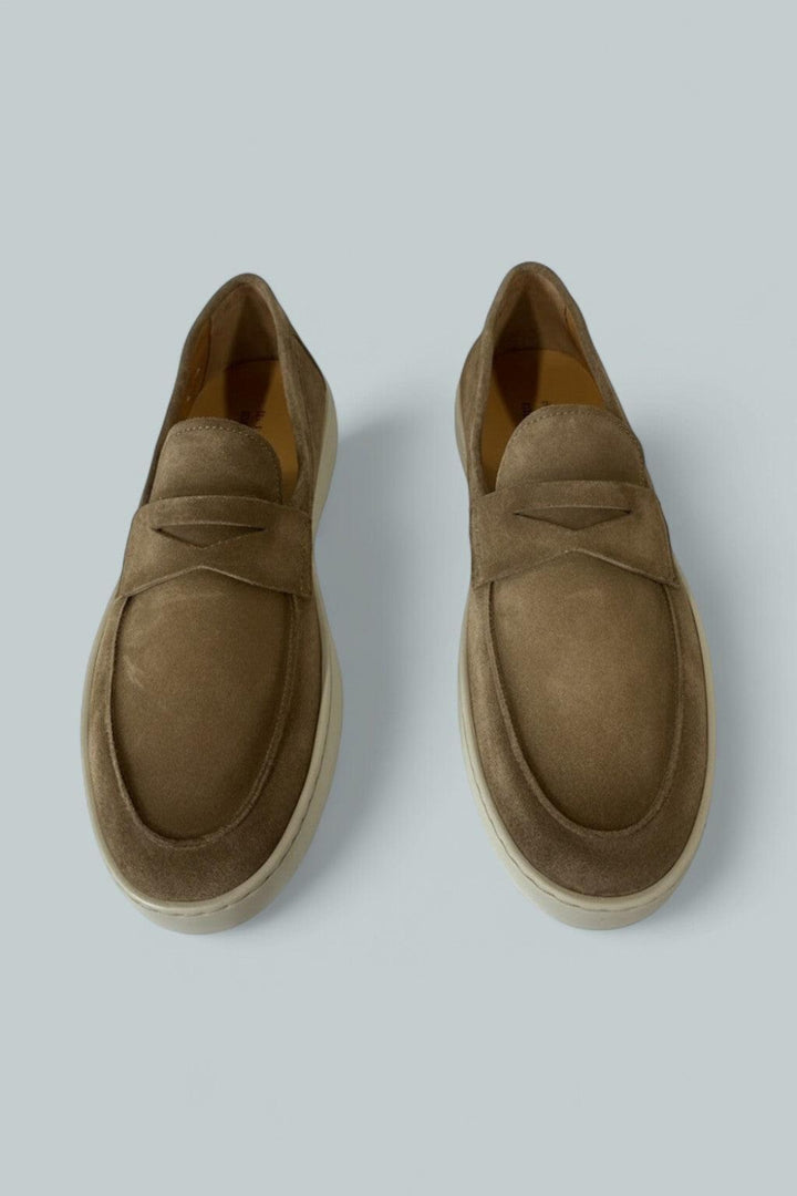 Men’s Lawford Hybrid Penny Loafers - Taupe - 9.5 - Loafers