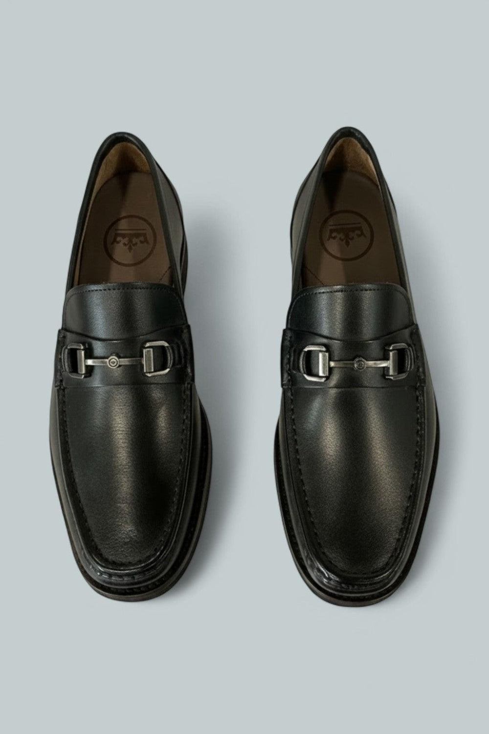 Men’s Leather Bit Loafers - Black - US M 8 - Loafers