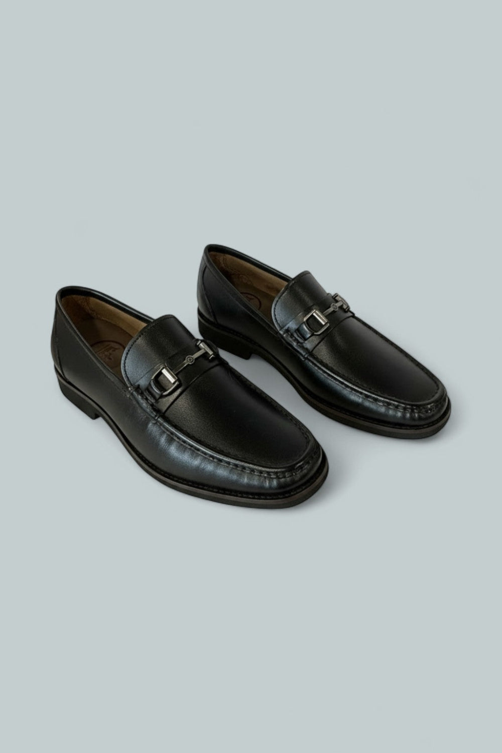 Men’s Leather Bit Loafers - Black - US M 8 - Loafers