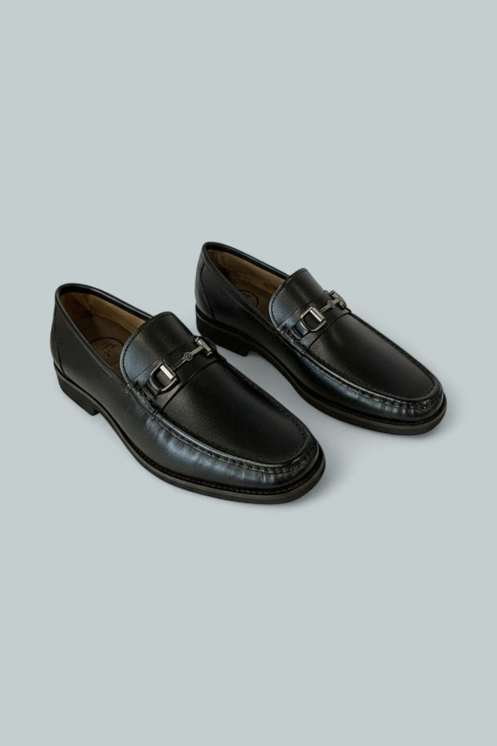 Men’s Leather Bit Loafers - Black - US M 8 - Loafers