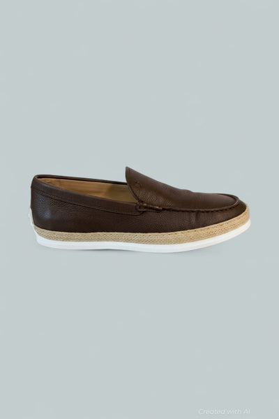 Men’s Leather Loafers - Dark Brown - 7.5UK / 9US - Loafers