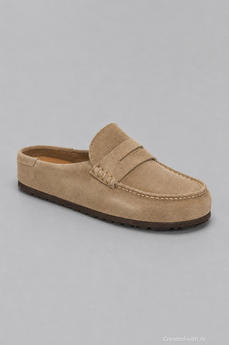 Men’s Naples Wrapped Suede Clogs - Taupe - US 11 - Clog
