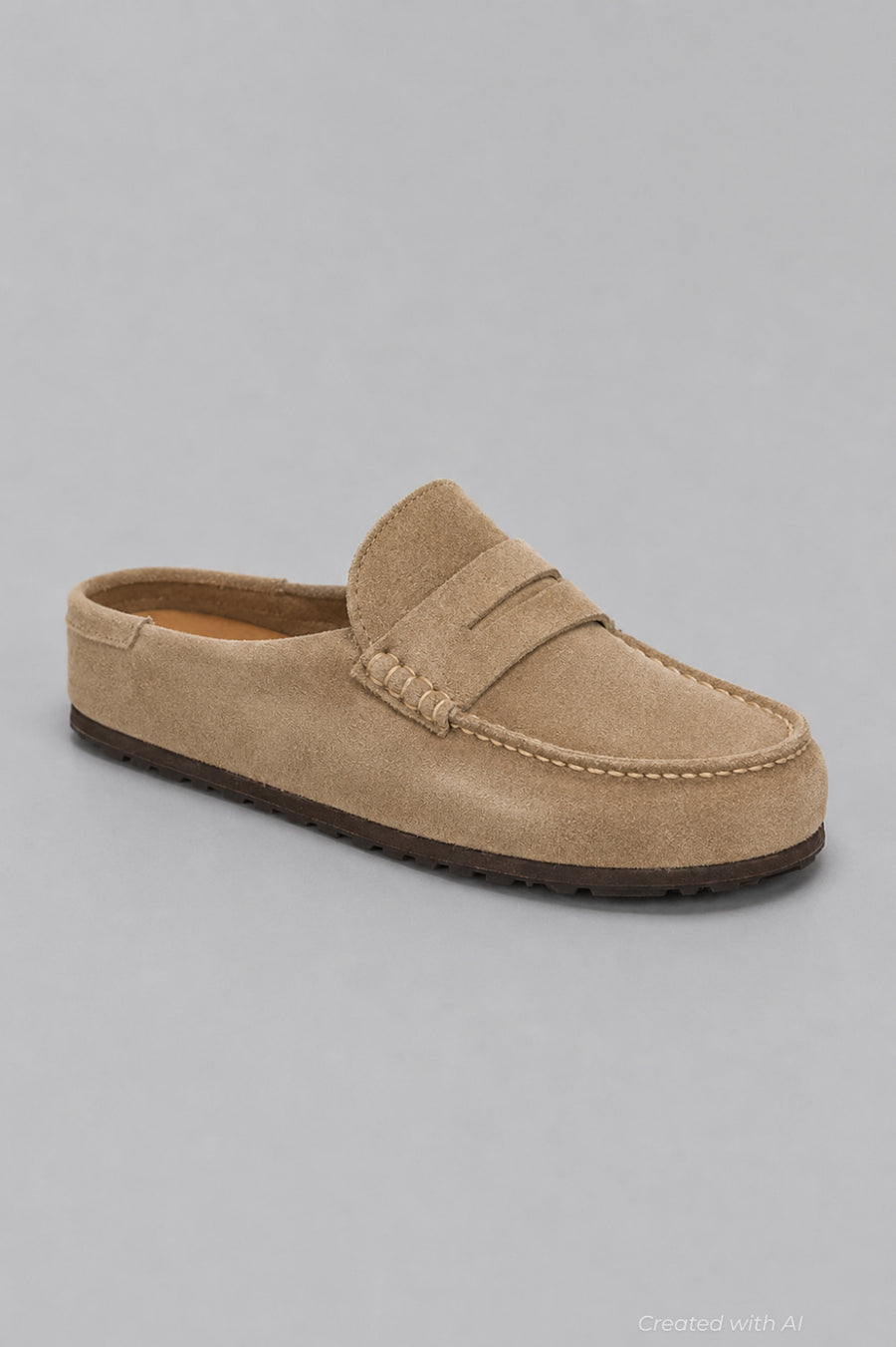Men’s Naples Wrapped Suede Clogs - Taupe - US 11 - Clog