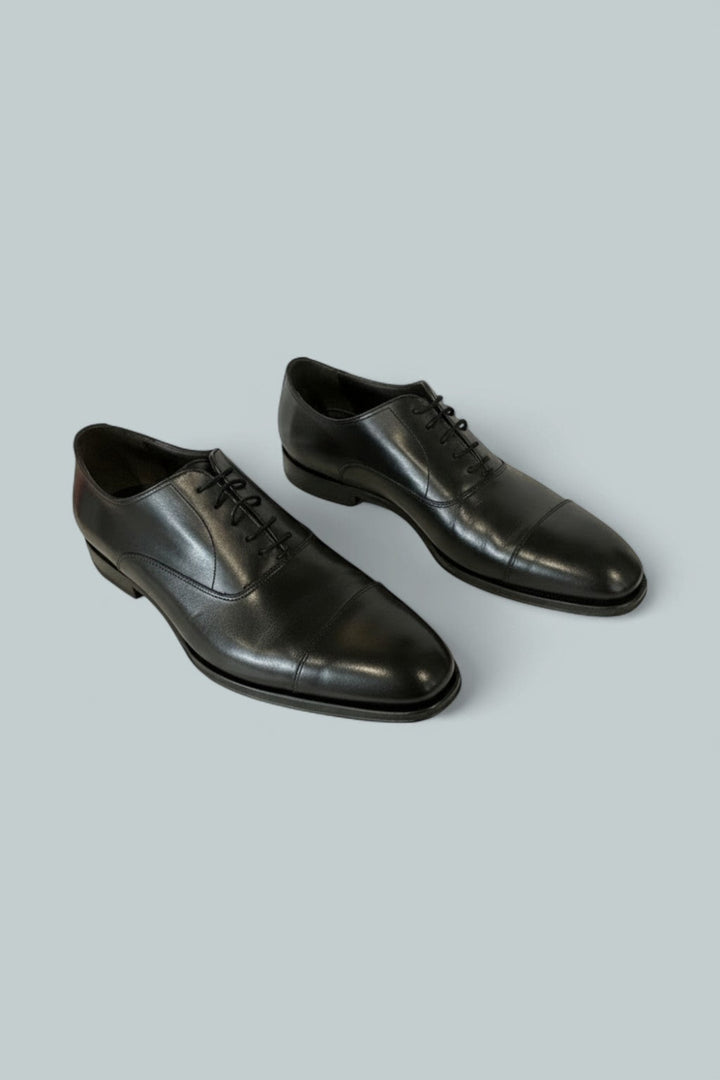 Men’s Nico Lace Up Cap Toe Oxford Dress Shoes - Black - 9.5 - Oxford