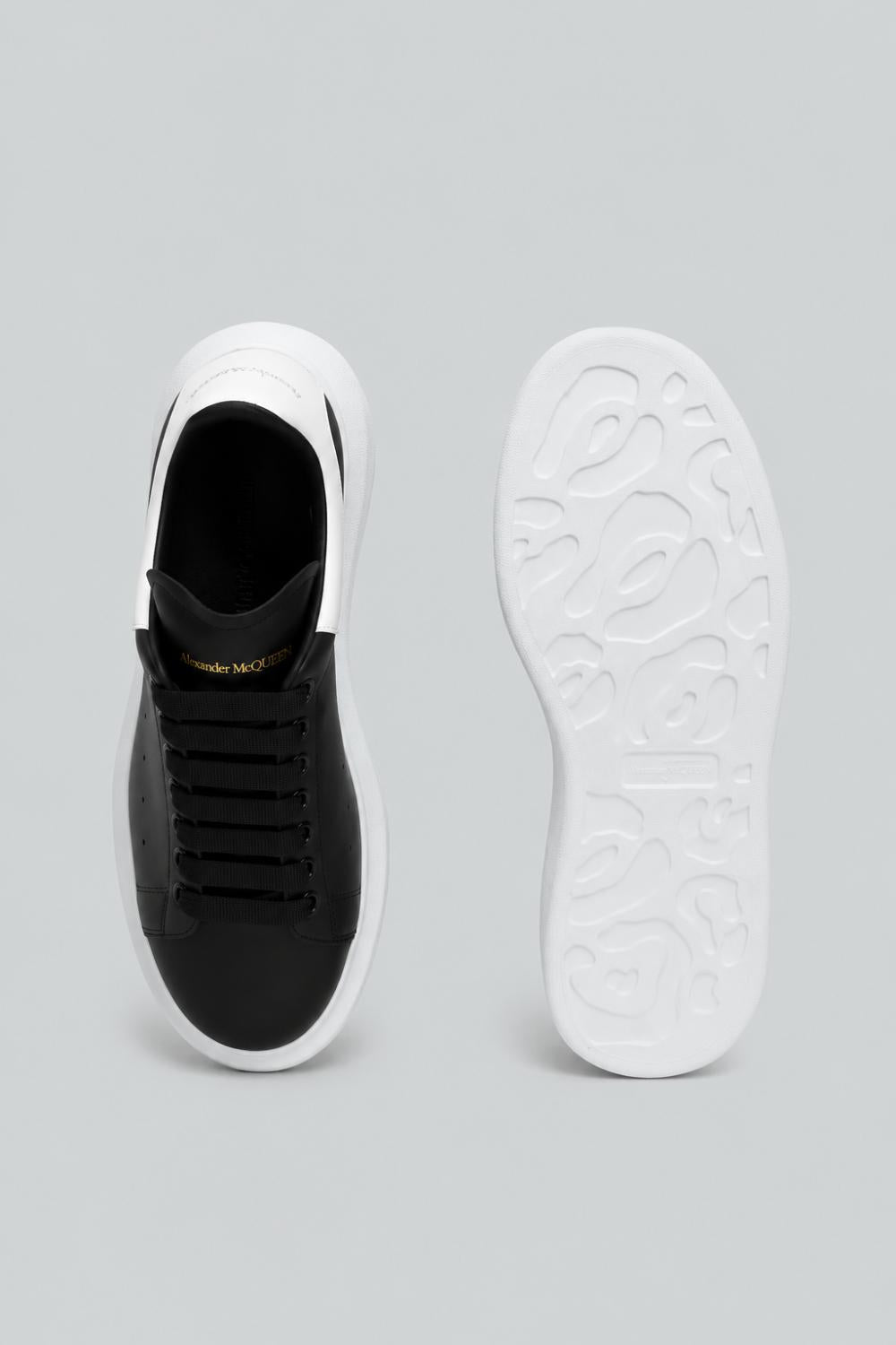 Men’s Oversized Leather Sneakers - Black/Bone - 9.5US / 42.5EU - Sneaker
