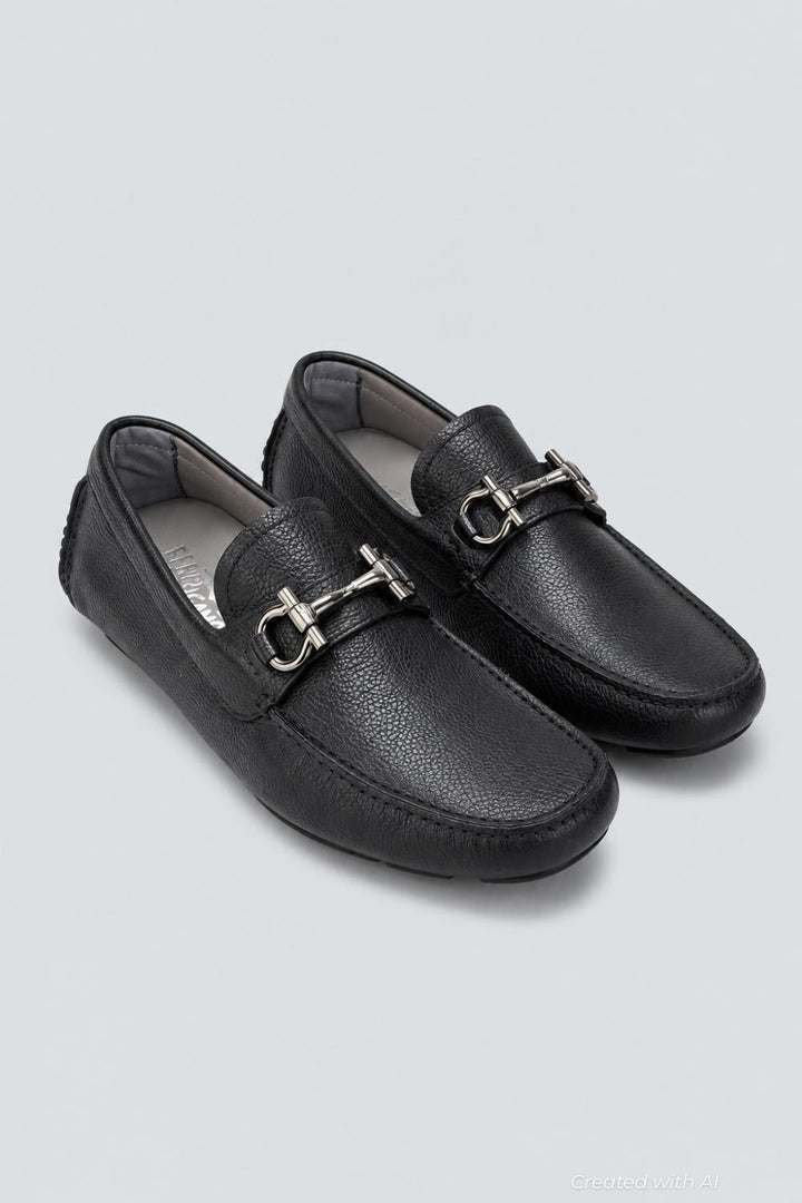 Men’s Parigi New Arizona Leather Drivers - Black - 9.5 - Loafers