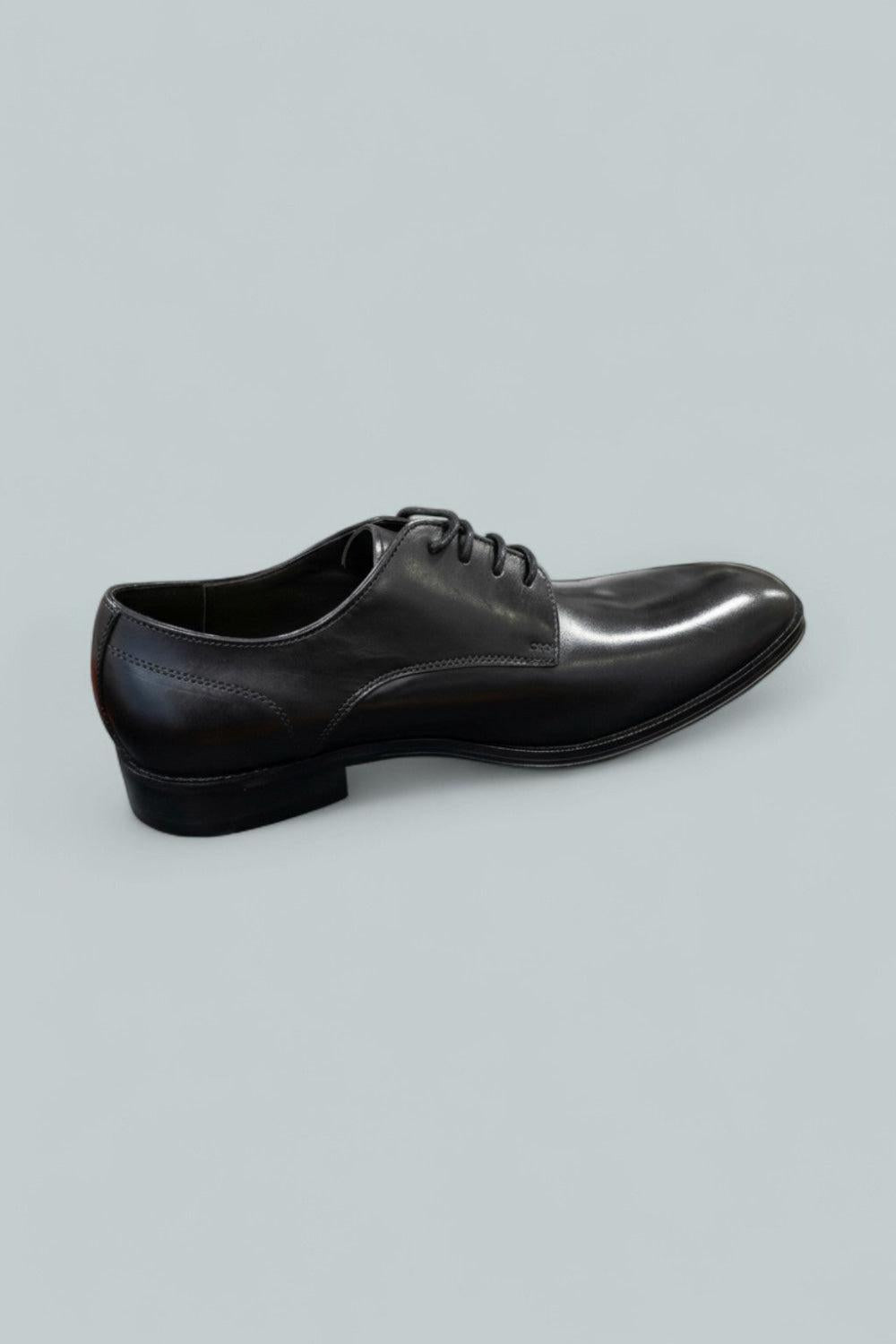 Men’s Plain Toe Lace Up Derby Shoes Exclusive - Black - 8 - Derby