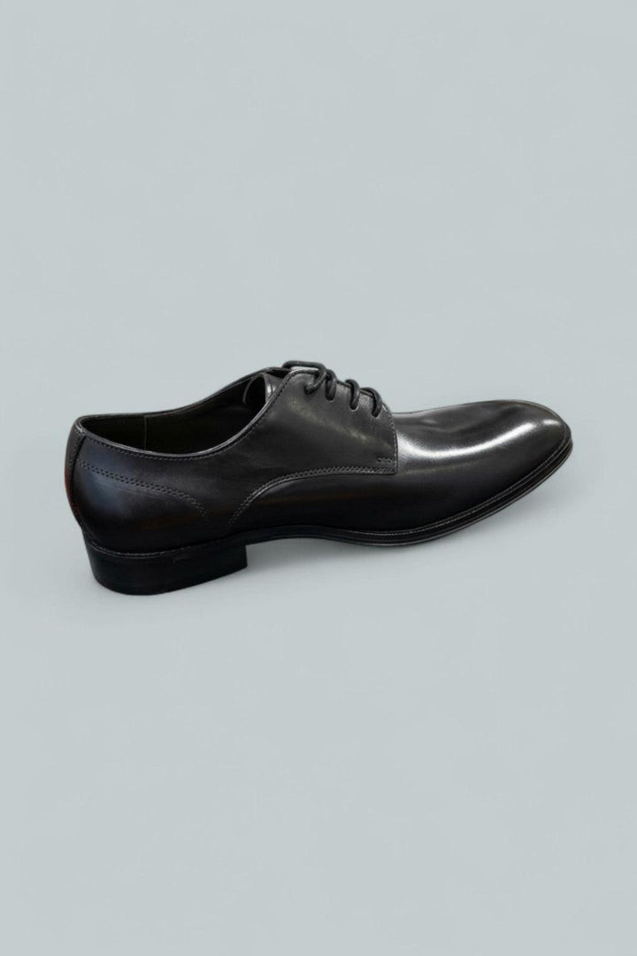 Men’s Plain Toe Lace Up Derby Shoes Exclusive - Black - 8 - Derby