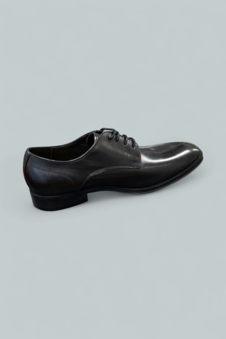 Men’s Plain Toe Lace Up Derby Shoes Exclusive - Black - 8 - Derby