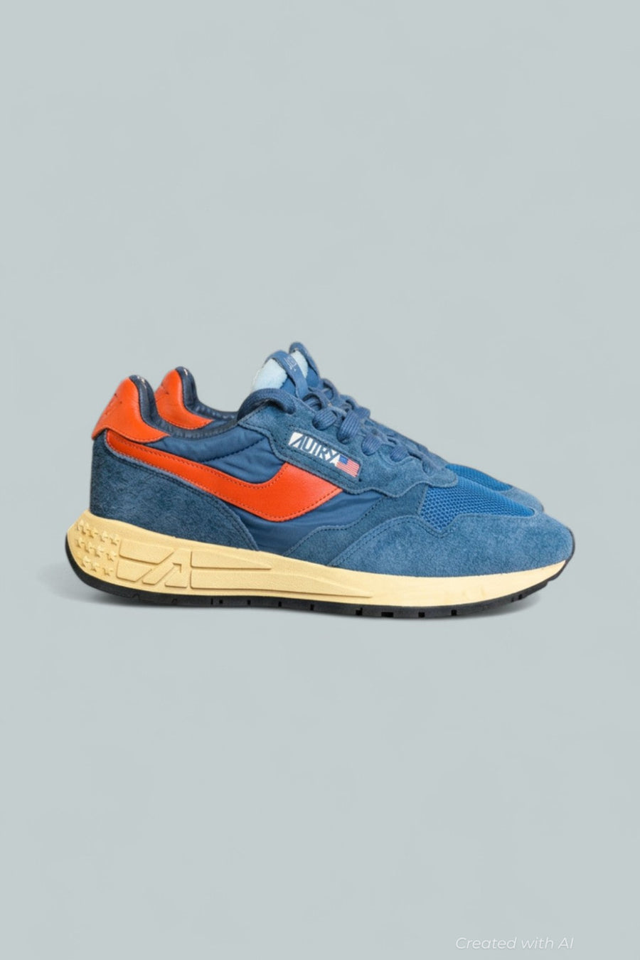 Men’s Reelwind Low Man Lace Up Sneakers - Blue Red - 9US / 42EU - Sneaker