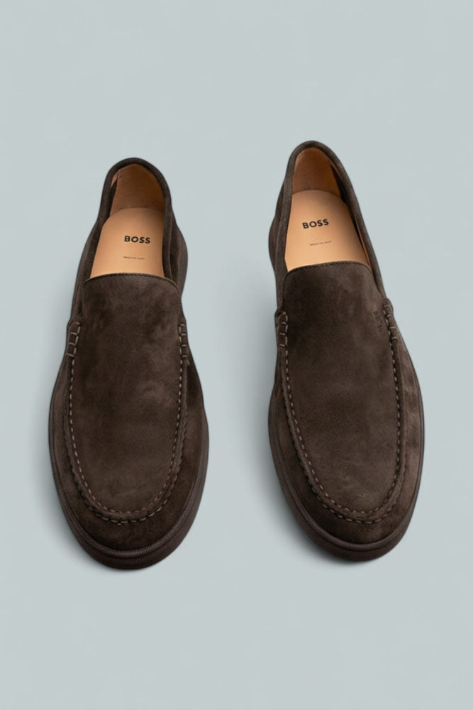 Men’s Sienne Slip On Moc Toe Loafers - Dark Brown Tonal - 12 - Loafers