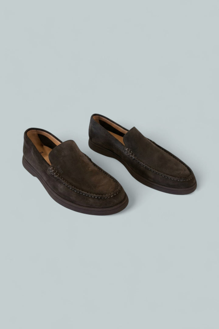 Men’s Sienne Slip On Moc Toe Loafers - Dark Brown Tonal - 12 - Loafers