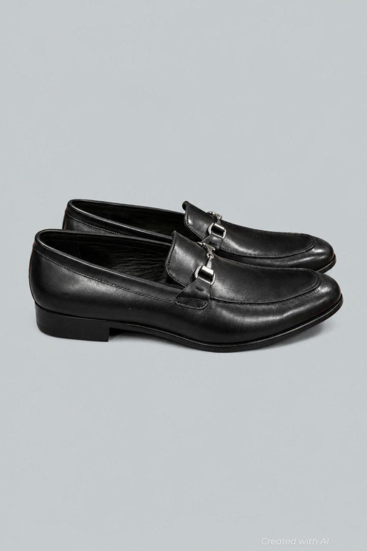Men’s Slip On Bit Loafers Exclusive - Black - Sandal