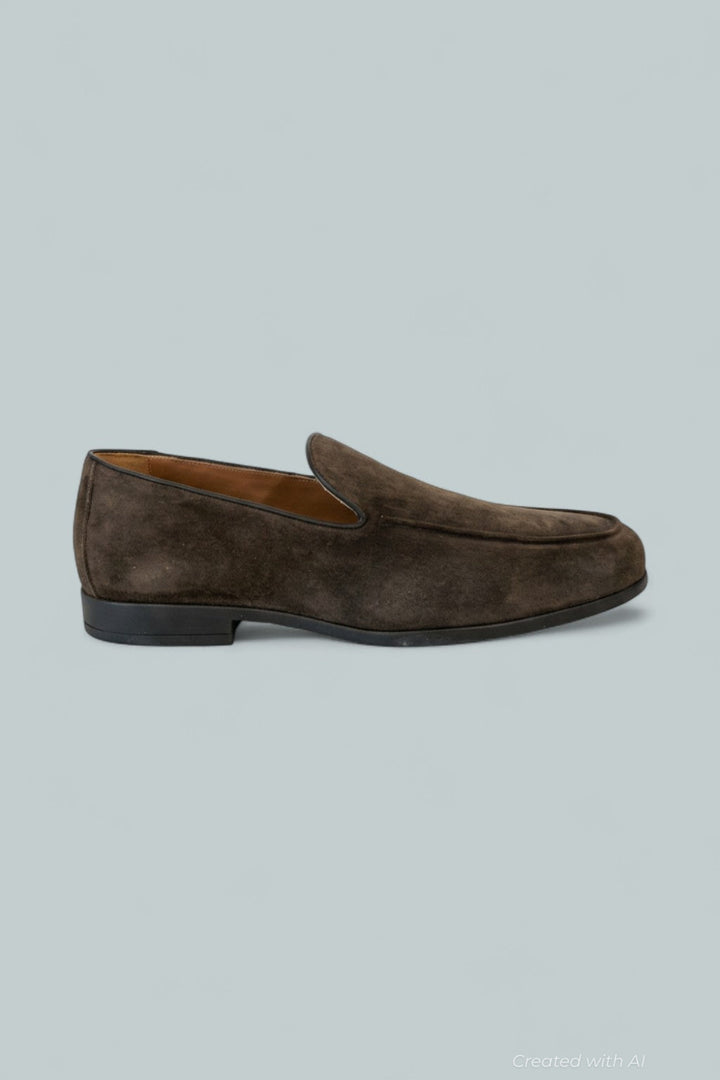 Men’s Sonny Suede Loafers - Dark Brown - Loafers