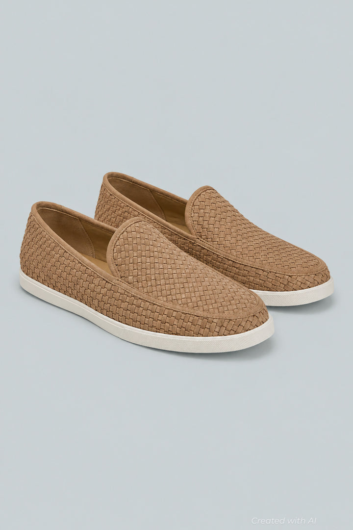 Men’s Sonoma Suede Basketweave Loafers - New Camel - 8.5 - Loafers