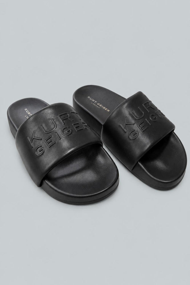 Men’s Stacked Slide Sandal - Black - 10 - Sandal