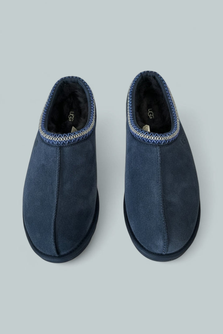 Men’s Tasman II Suede & Shearling Slippers - Deep Ocean - 11 - Loafers