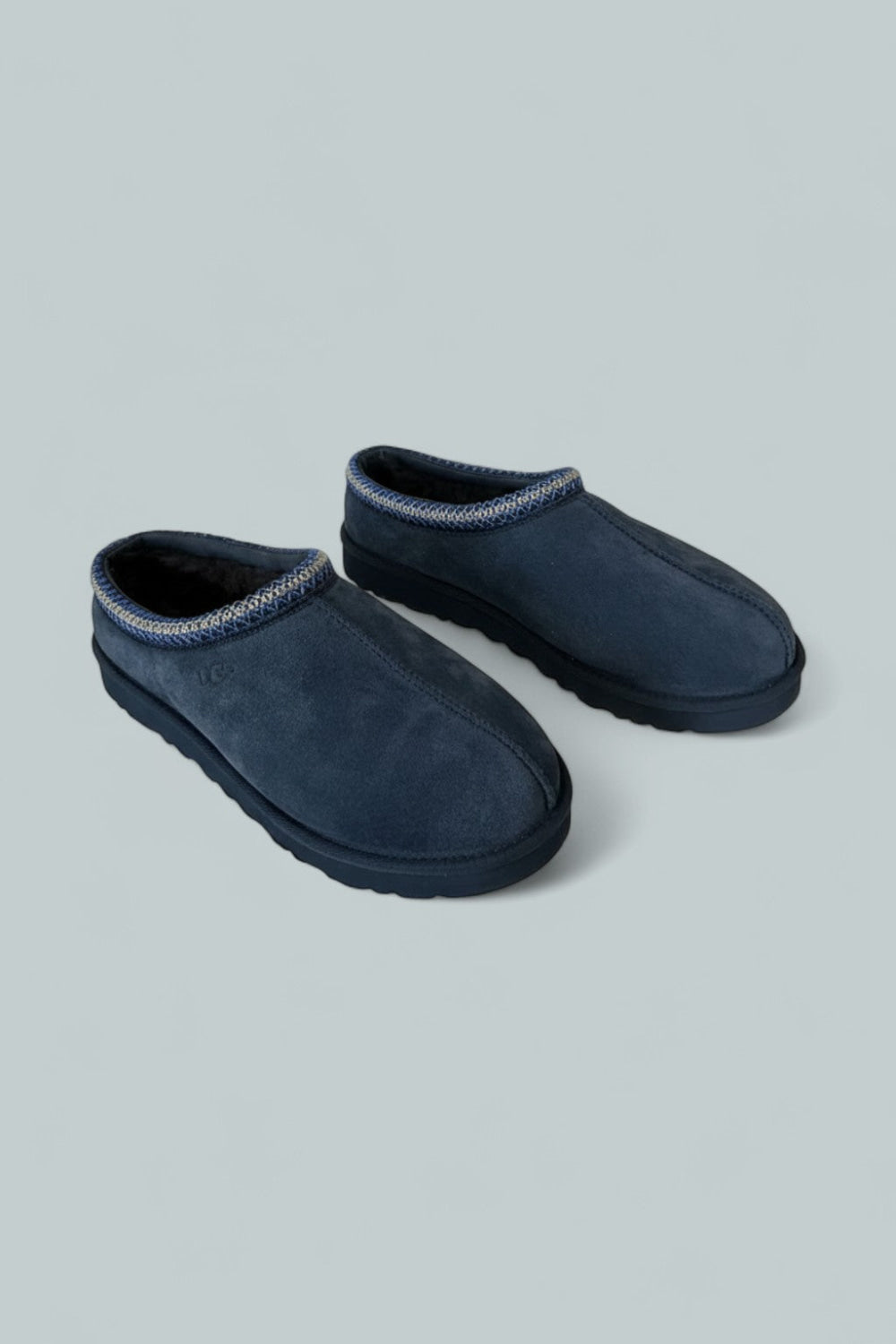 Men’s Tasman II Suede & Shearling Slippers - Deep Ocean - 11 - Loafers