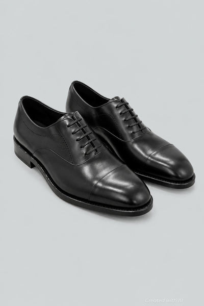 Men’s Tramezza Oxford With Toe Cap - Black - 10 - Oxford