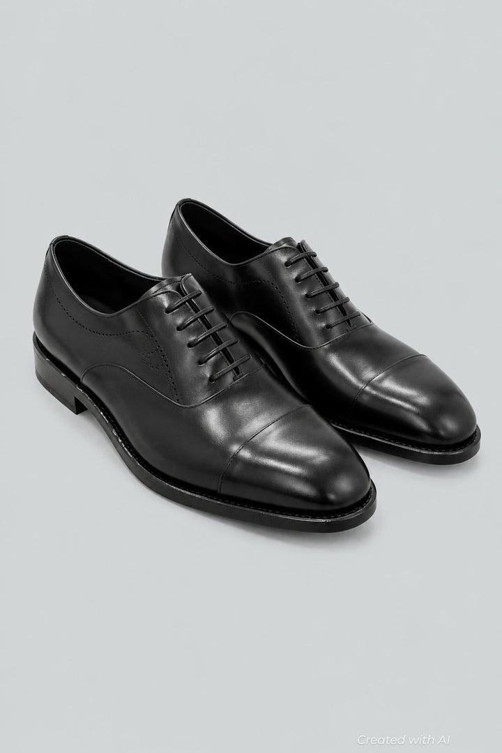Men’s Tramezza Oxford With Toe Cap - Black - 10 - Oxford