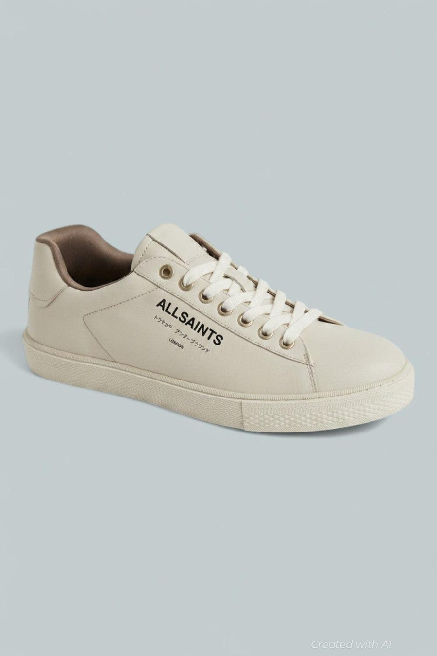 Men’s Underground Leather Low Top Sneakers - Triple White - Sneaker