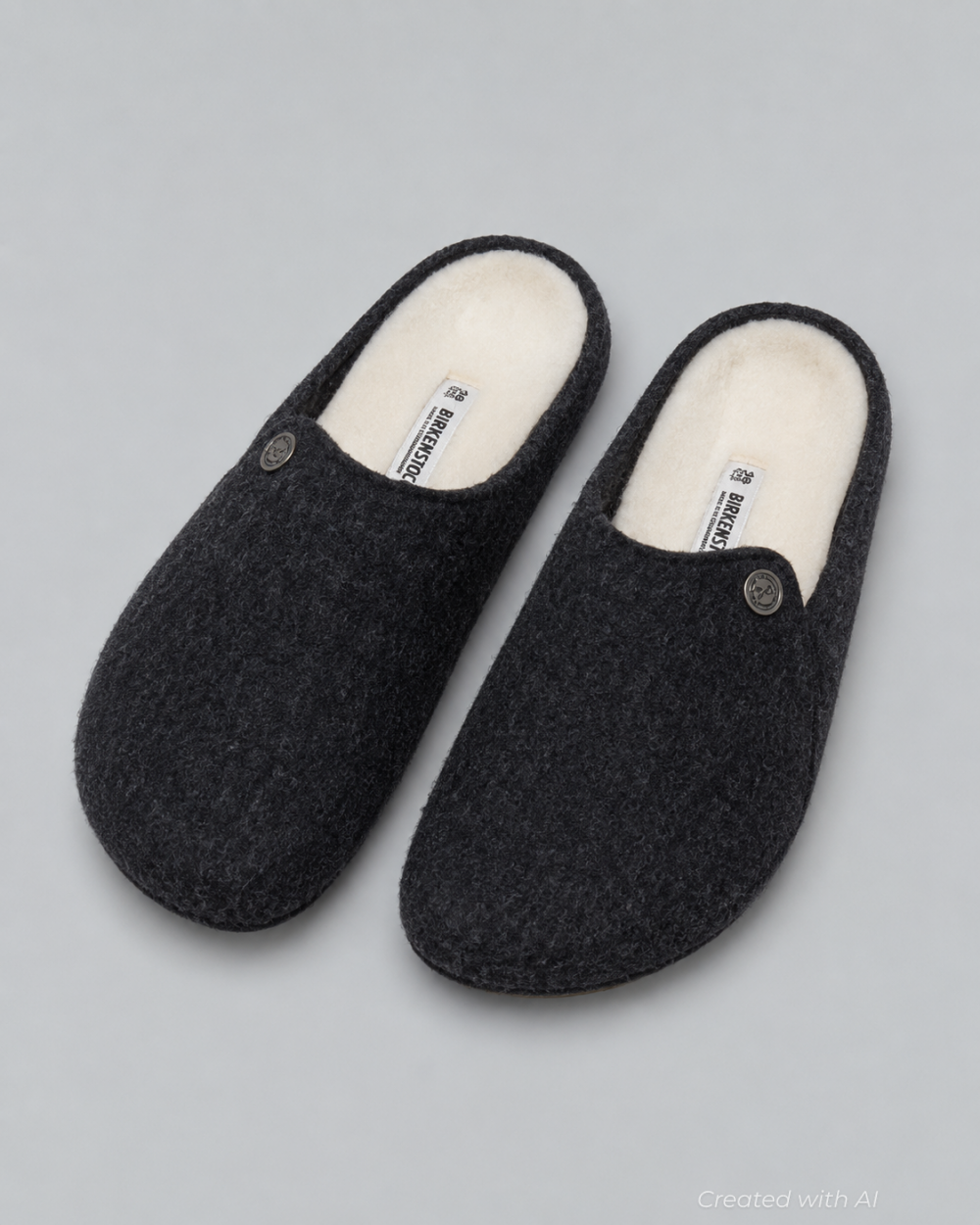 Men’s Zermatt Shearling Clogs - Gray - 10 10.5US / 43EU - Clog