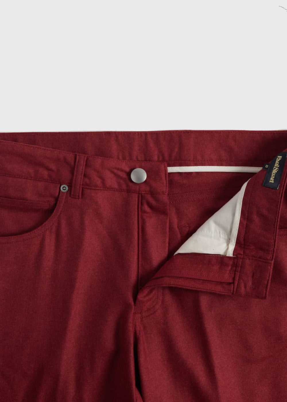 Merino Wool Five Pocket Pant - Crimson - Pants
