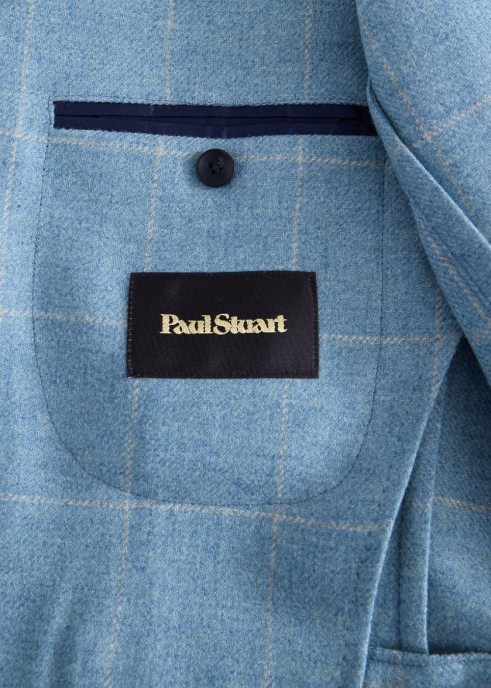 Merino Wool Windowpane Jacket - Sky - Blazer