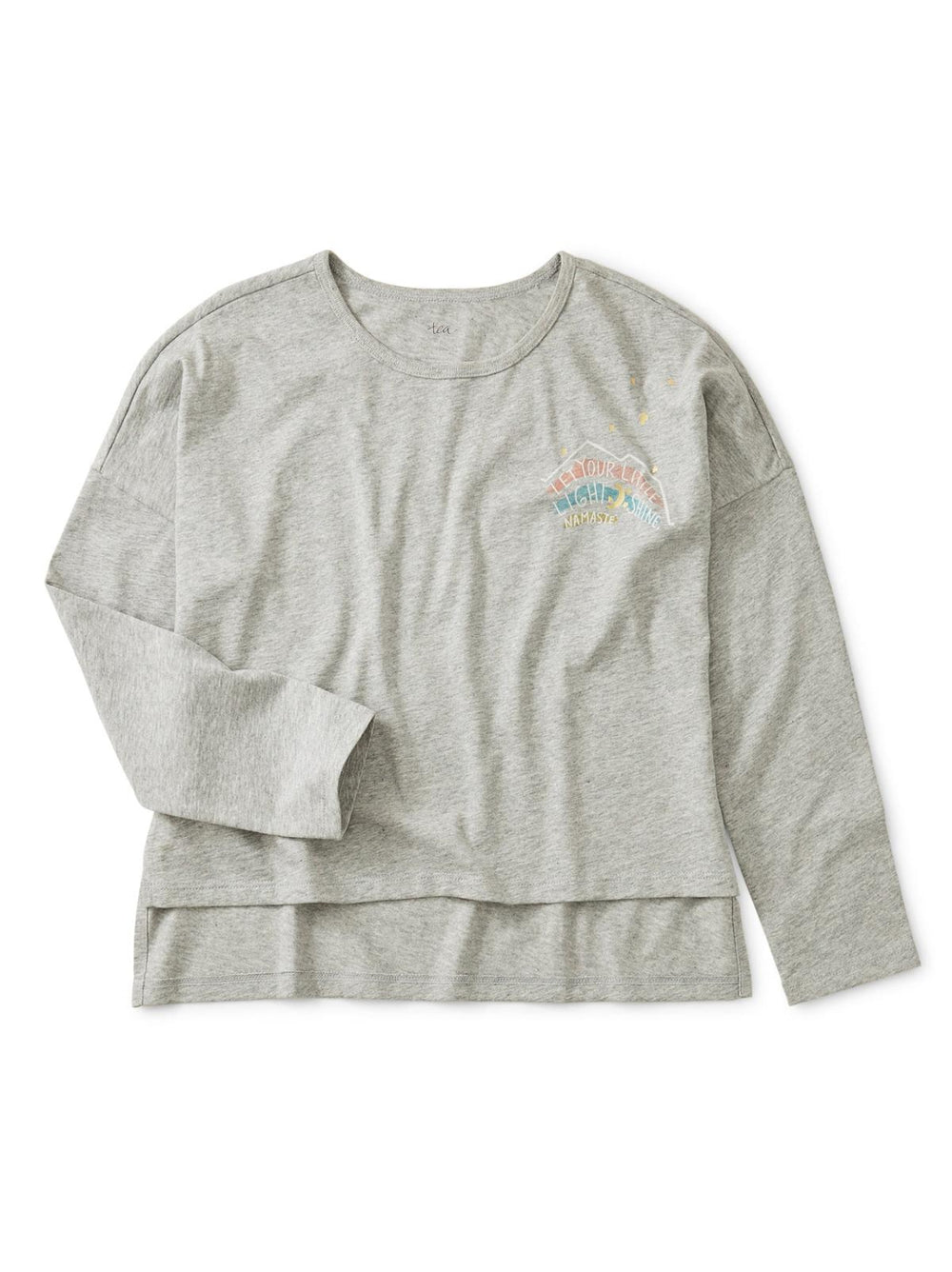 Metallic Light Shine Tee - Med Heather Grey - 14yr - Shirt