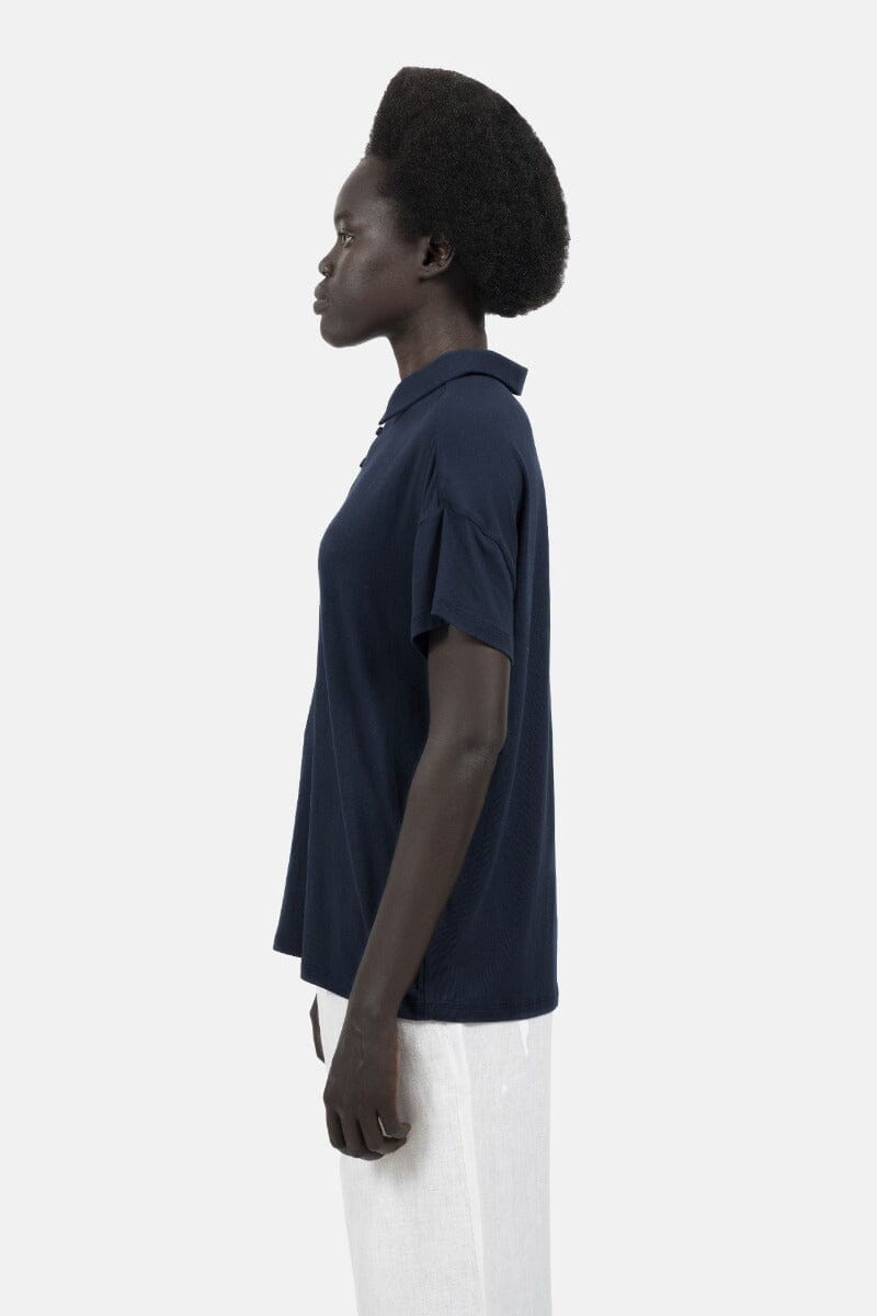 Metz Womens Polo Shirt - Kalonji Blue Shirts 1 People 