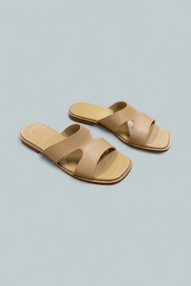 Meyers Leather Slide - Brown - US 6 - Sandal