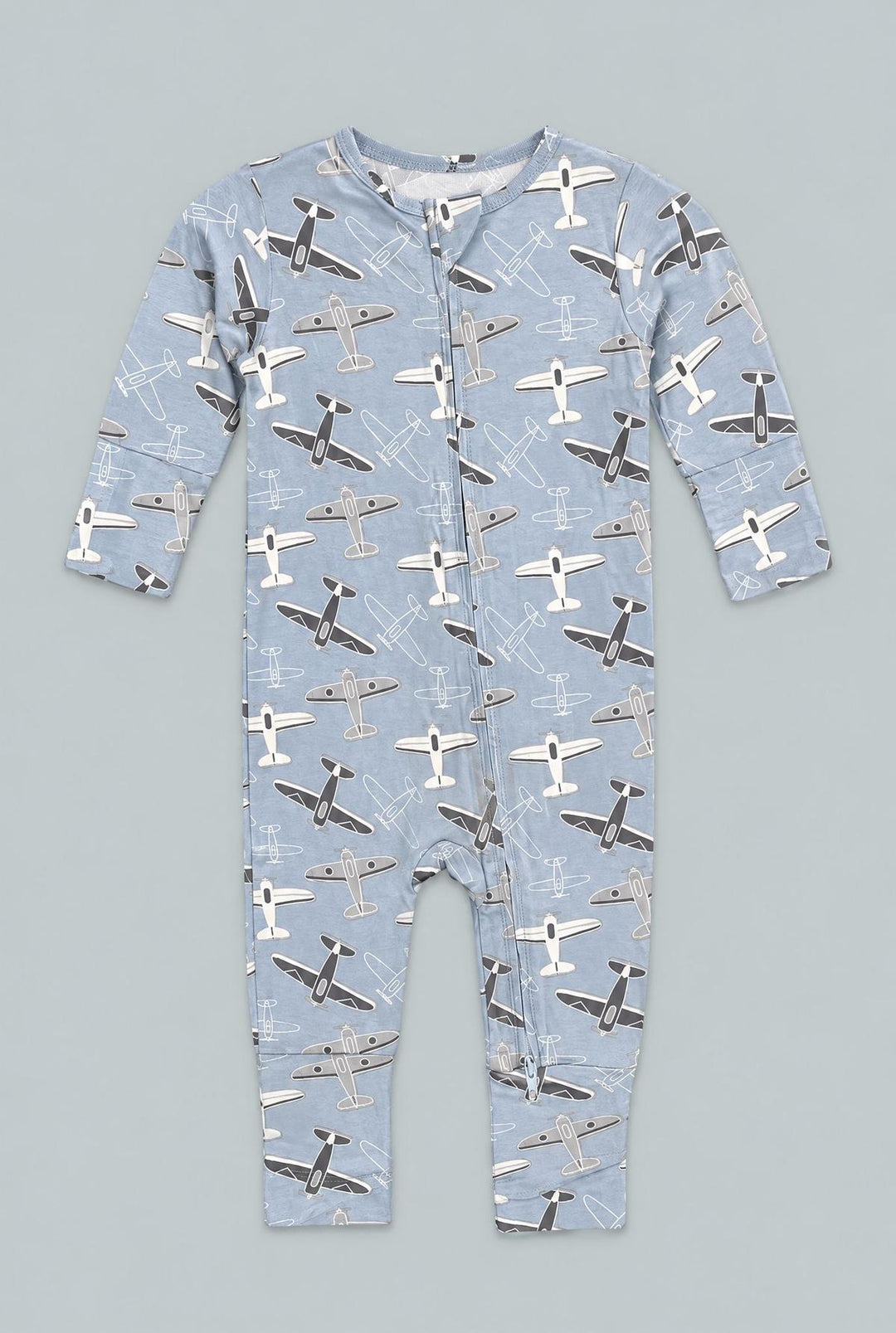 Vintage Airplanes Convertible Romper - Blue Aircrafts